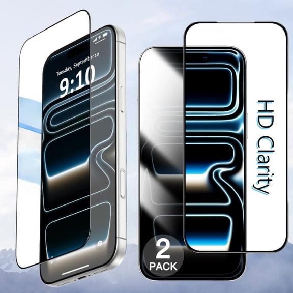 2 Pack HD Clarity Screen Protector for iPhone 14 Pro Max [6.7 inch], Camera Lens Protector Tempered Glass Film [9H Hardness], Dynamic Island Compatible