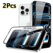 2 Pack HD Clarity Screen Protector for iPhone 16 Pro Max [6.9 inch], Camera Lens Protector Tempered Glass Film [9H Hardness], Dynamic Island Compatible