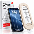thumbnail image 1 of Charlore 2 Pack HD Clear Screen Protector for iPhone 16 Pro, 9H Scratch Resistant Tempered Glass, Easy Installation Frame, Case Friendly, 1 of 11