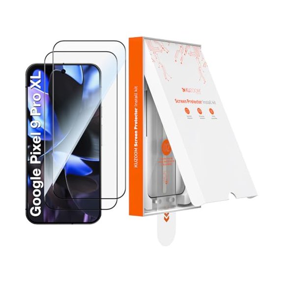 2 Pack HD Clear Tempered Glass Screen Protector for Google Pixel 9 Pro, 9H Hardness Shatterproof Screen Protective Film,Ultrasonic Fingerprint Unlock