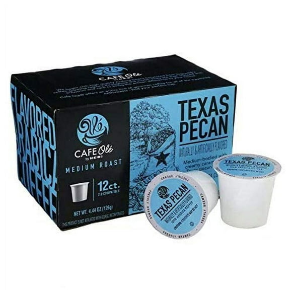 2 Pack HEB Cafe Ole Texas Pecan Single-Serve Coffee KCups 12ct