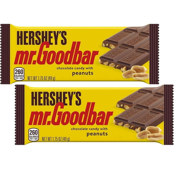 2-Pack HERSHEY'S MR. GOODBAR Chocolate with Peanuts Candy Bars 1.75 oz