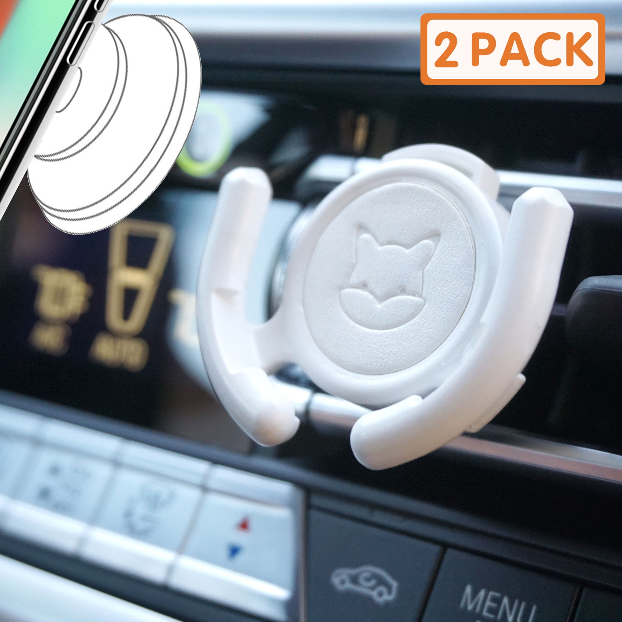 2 Pack HOMEFOX Vent Holder Car Mount Compatible for Popsocket Holder