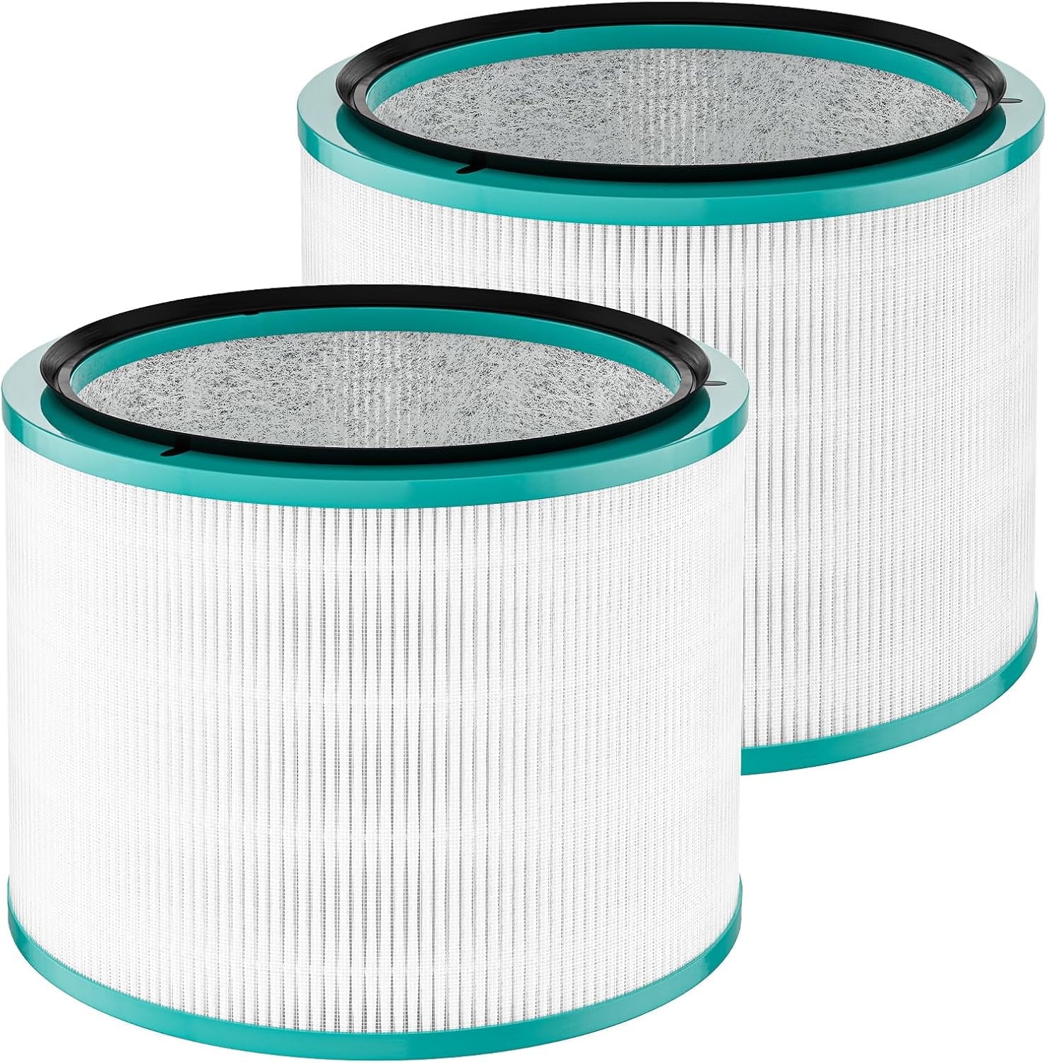 2-Pack HP01 HP02 Replacement Filter Kit, Compatible with Dyson HP01/HP02/DP01 Air Purifier, H13 True HEPA Filters and Activated Carbon