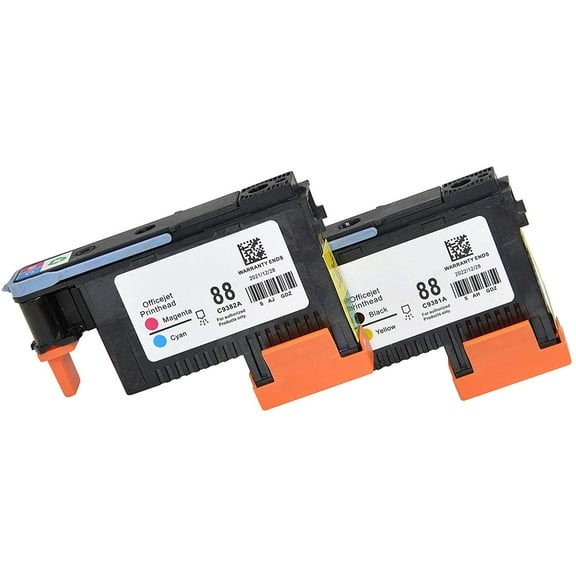 2 Pack HP88 Printhead C9381A C9382A for Officejet Pro K5400 L7480 L7500 L7550 L7580 L7590 L7650 L7680 L7710 L7750 L7780 L7790 Printer