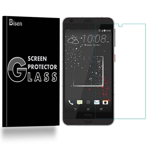 [2-Pack] HTC Desire 530 / 630 / 550 / 555 BISEN Tempered Glass Screen Protector, Anti-Scratch, Anti-Shock, Shatterproof, Bubble Free