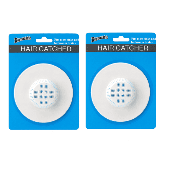 2 Pack Rubber Hair Catcher for Shower & Bathtub Drains  Flexible Drain Cover Strainer Hair Stopper Trap, Reusable Easy-Clean Rubber Drain Protector  Dependable Industries Inc. Essentials