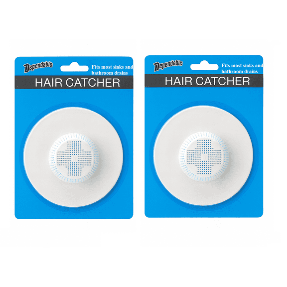 2 Pack Rubber Hair Catcher for Shower & Bathtub Drains  Flexible Drain Cover Strainer Hair Stopper Trap, Reusable Easy-Clean Rubber Drain Protector  Dependable Industries Inc. Essentials
