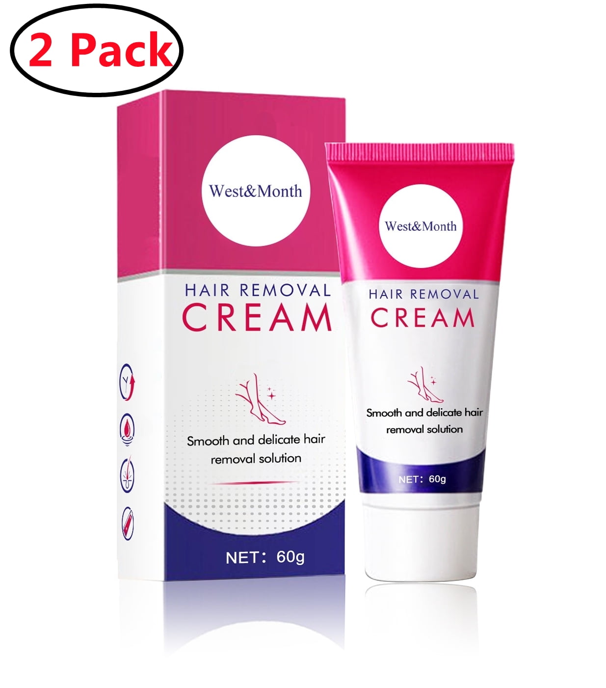 2 Pack Hair Removal Cream for Women Intimate/Private Area depiladora