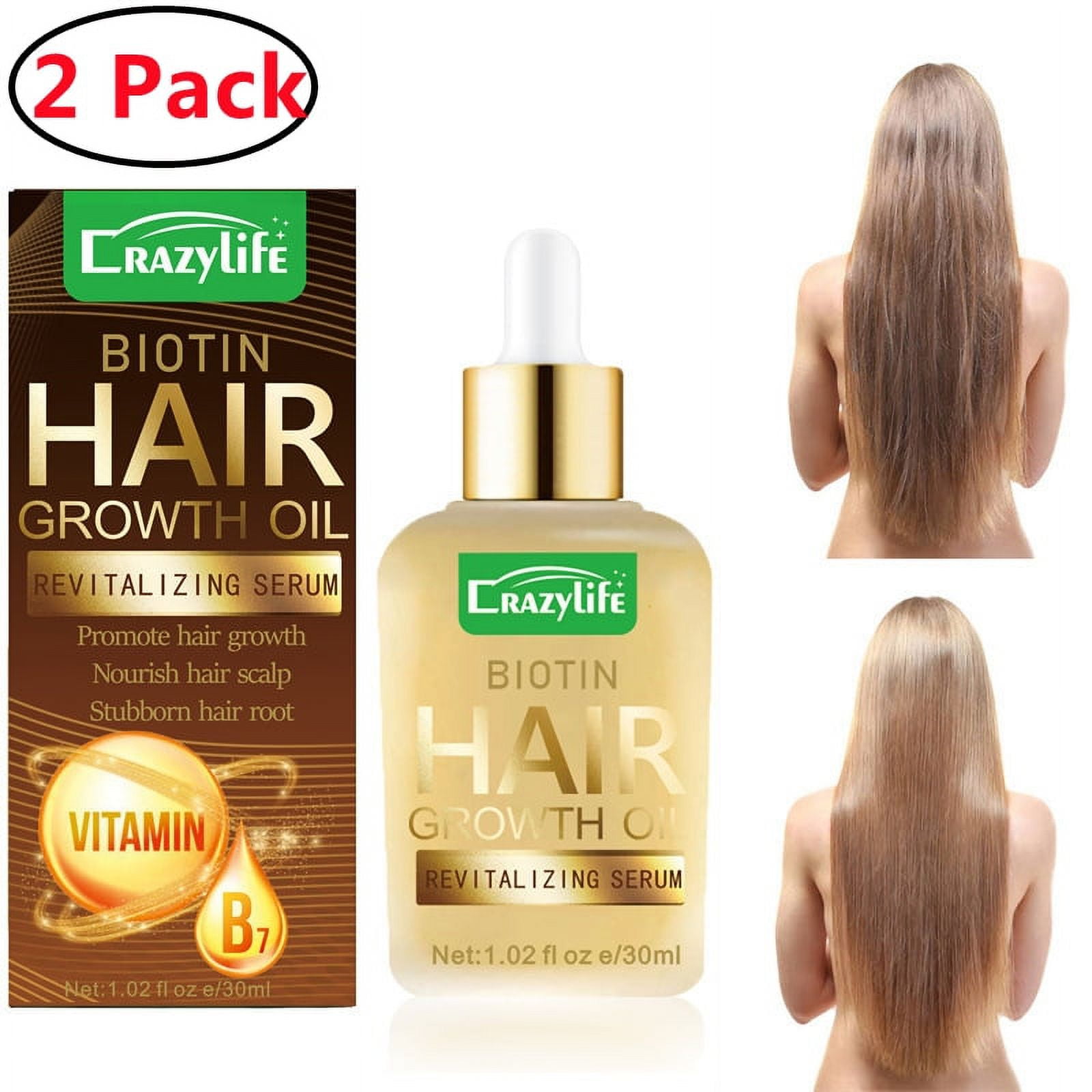 2 Pack Hair Repair Serum - Argan Oil, Vitamin E and Aloe Vera Hair ...