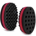 thumbnail image 1 of 2-Pack Hair Sponge Brush for Twists & Dreads – Magic Curl Sponge for 360 Waves, Afro Curls & Coils – Twist Tool for Black Men, Women & Short Natural Hair – Barber Grade Styling Sponge Set, 1 of 7
