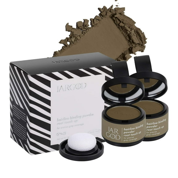 2 Pack Hairline Powder Root Touch-Up Temporary Concealing Powder Light Brown