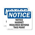 thumbnail image 1 of (2 Pack) Hairnet Required Beyond This Point OSHA Notice Sign 14 Inch X 10 Inch Plastic Sign, Weather Resistant, UV Protected for Workplace, Business, and Construction Site, Made in the, 1 of 8