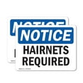 thumbnail image 1 of (2 Pack) Hairnets Required OSHA Notice Sign 7 Inch X 5 Inch Vinyl Label Decal Sticker Weather Resistant, UV Protected for Workplace, Business, and Construction Site, Made in the USA, 1 of 7