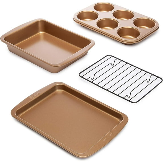 2 Pack Half Sheet Baking Pans,Non Stick Baking Sheet for Oven, 57% Thicker Carbon Steel Cookie Sheets for baking, 17.5" x 12" Cookie Trays