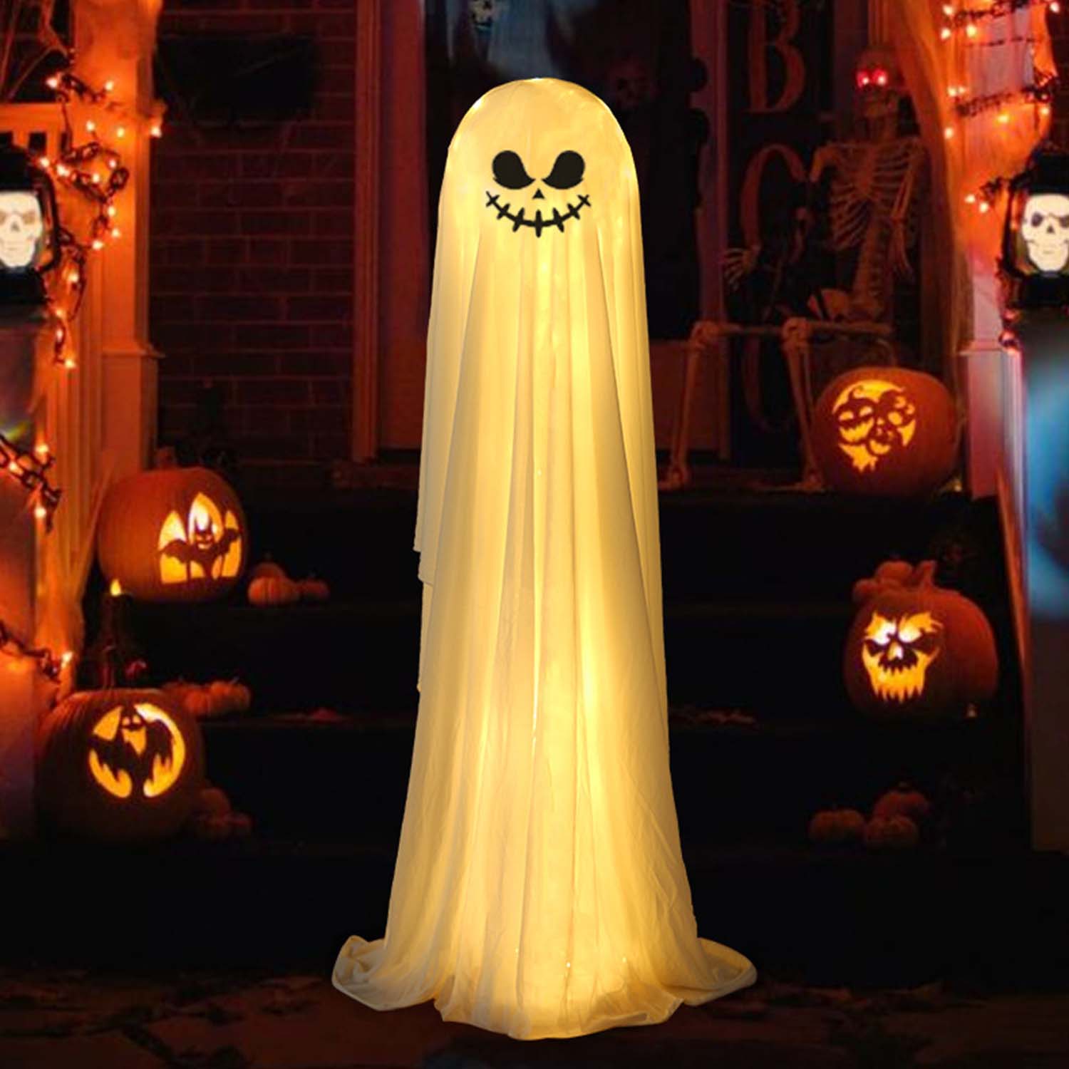 2 Pack Halloween Decorations Outdoor, Spooky Ghost Halloween Decor with
