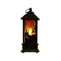 2 Pack Halloween Lantern Decorations – 5.2” LED Candle Lantern with Flickering Flames, Battery Operated for Indoor Outdoor Halloween Party, Haunted House, Porch & Garden Decor