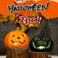 thumbnail image 1 of 2 Pack Halloween Pumpkin LED Lantern Indoor Decoration 4 Inch, Battery Operated Light Up Prop for Party Bar Haunted Tabletop Summerween Display, 1 of 7