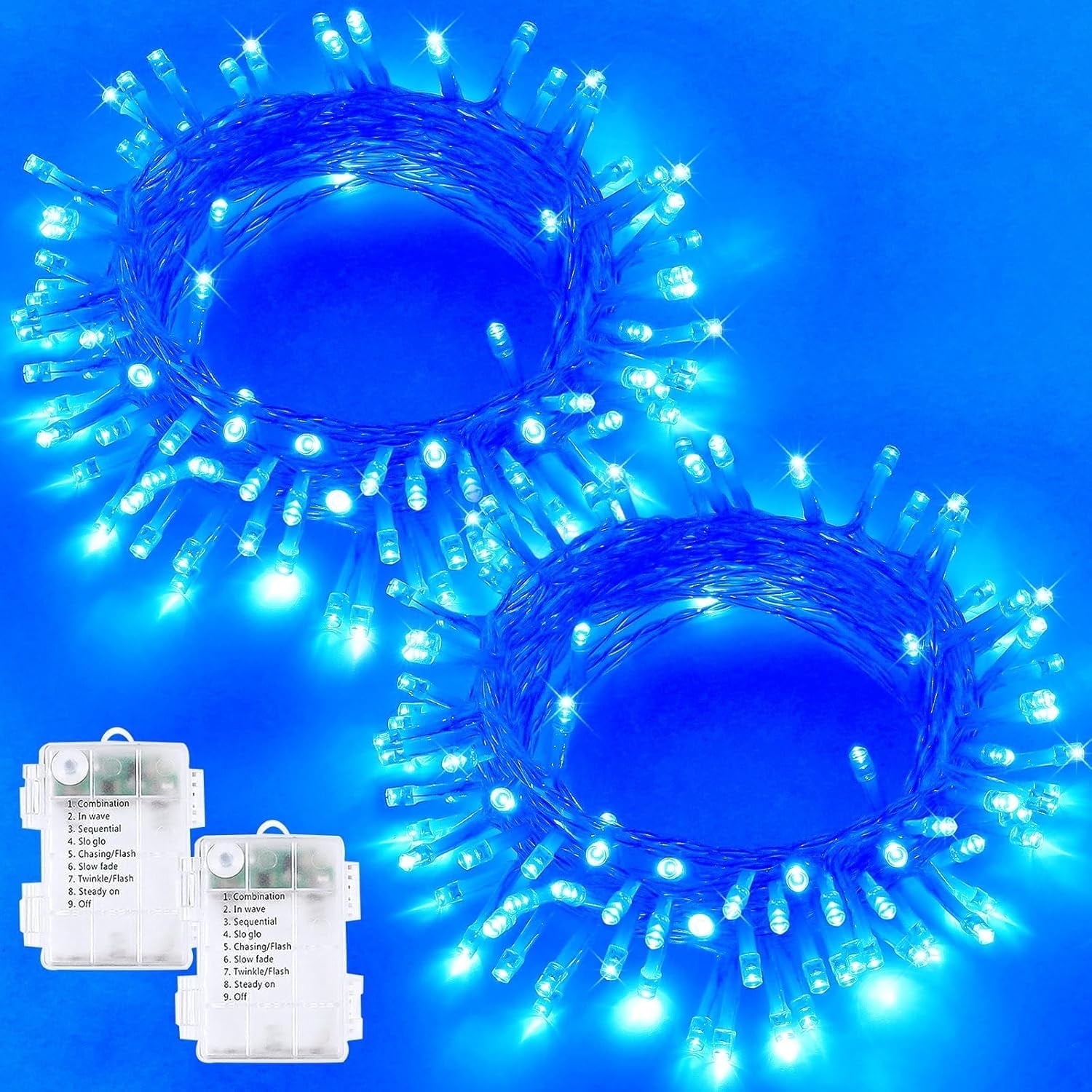 33ft 100 LED Christmas Lights Outdoor, GHODEC Fairy Lights Battery Operated, Fairy Lights with Waterproof, 8 Modes, Timer for Indoor and Outdoor Tree Garden Yard Wedding and Christmas Decoration