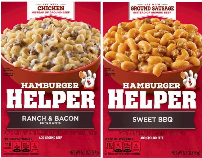 2 Pack Hamburger Helper, 1 box Hamburger Helper Ranch And Bacon 5.9 oz