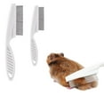 2 Pack Hamster Brush Small Pet Hair Comb Stainless Steel Rounded