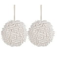 thumbnail image 1 of 2 Pack Hand Drying Ball Towels - Soft Absorbent Handball Towels for Bathroom, Kitchen, or Office - Quick Dry Chenille Sponge Hand Drying Towel with Hanging Loop, 1 of 5