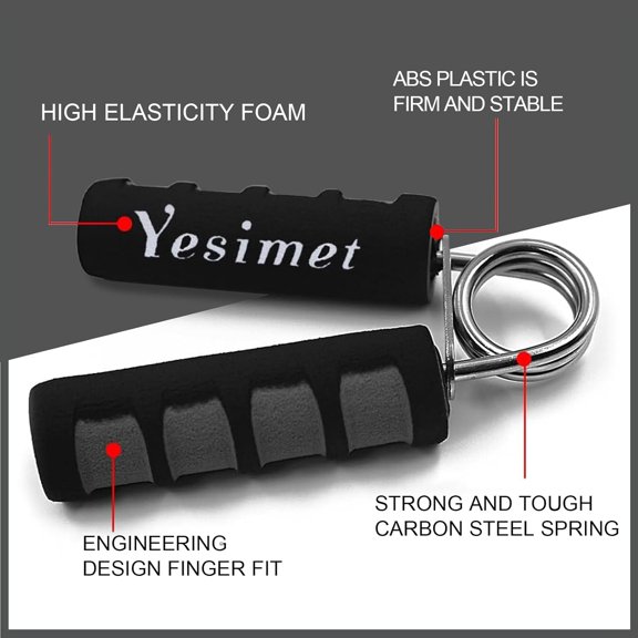 2 Pack Hand Grip Strengthener Set, Forearm Exerciser, Finger Gripper, Grip Strength Trainer, Hand Grip- Soft Foam Hand Exercise for Quickly Increasing Wrist Forearm and Finger Strength