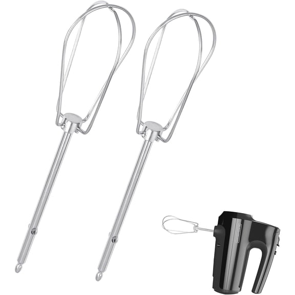 2 Pack Hand Mixer Attachments Beaters Compatible with BLACK and DECKER Electric Hand Held Mixer, Stainless Steel Replacement Parts, Beaters Electric Mixer Parts Accessories Silver Silver Silver