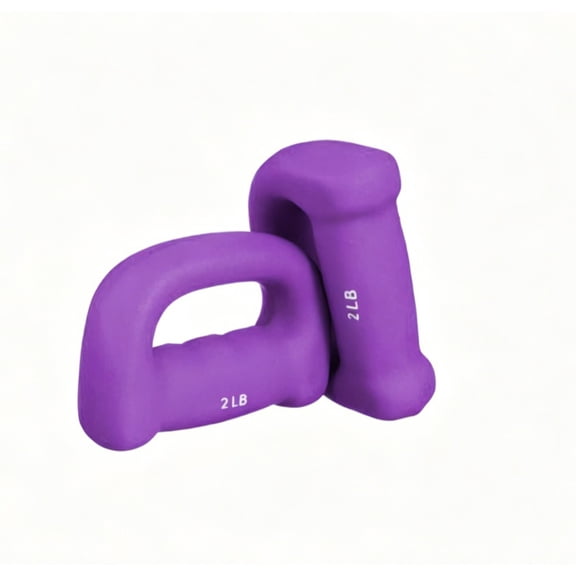 2-Pack Hand Shaped Neoprene Workout Dumbbells, Non-Slip Hand Weights for Walking, Running, Jogging and Home Cardio Training