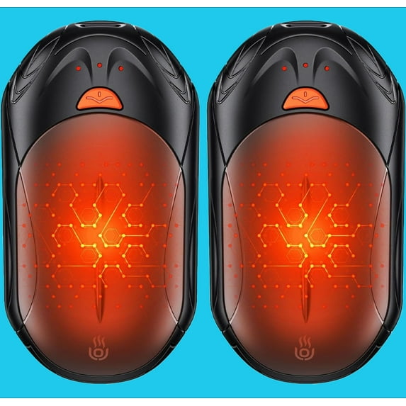 2-Pack Hand Warmer Rechargeable 6000mAh OUTJUT Portable Pocket Warmer 3 Heating Modes USB Electric Split Rechargeable Hand Warmer Suitable for Outdoor Sports, Camping, for Reno Patients