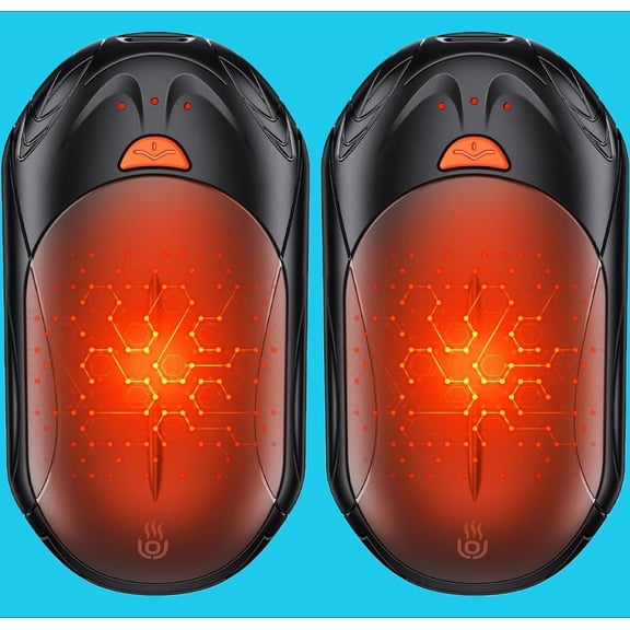 2-Pack Hand Warmer Rechargeable 6000mAh OUTJUT Portable Pocket Warmer 3 Heating Modes USB Electric Split Rechargeable Hand Warmer Suitable for Outdoor Sports, Camping, for Reno Patients
