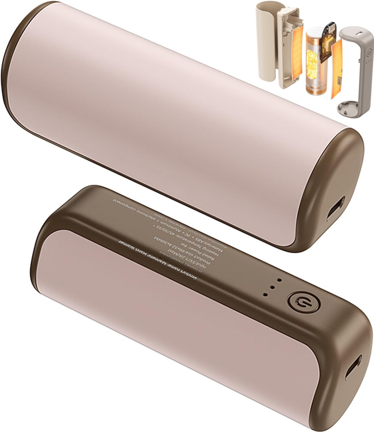 2 Pack Hand Warmers Rechargeable, High Temperature Adjustable Setting Attachment, Portable Electric Hand Reusable, Fast Heat for Cold Weather,Heating Hands for Outdoor