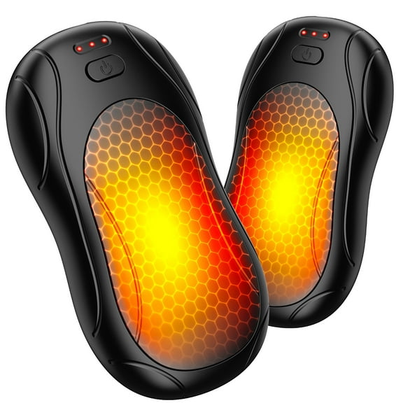 2 Pack Hand Warmers Rechargeable, Portable Electric Hand Warmers Reusable, USB 2 in 1 Handwarmers, Pocket Size Hand Warmer, Outdoor/Indoor/Warm Gifts for Men, Women, Kids, Black