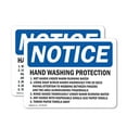 thumbnail image 1 of (2 Pack) Hand Washing Protection 1. Wet Hands Under OSHA Notice Sign, 1 of 7