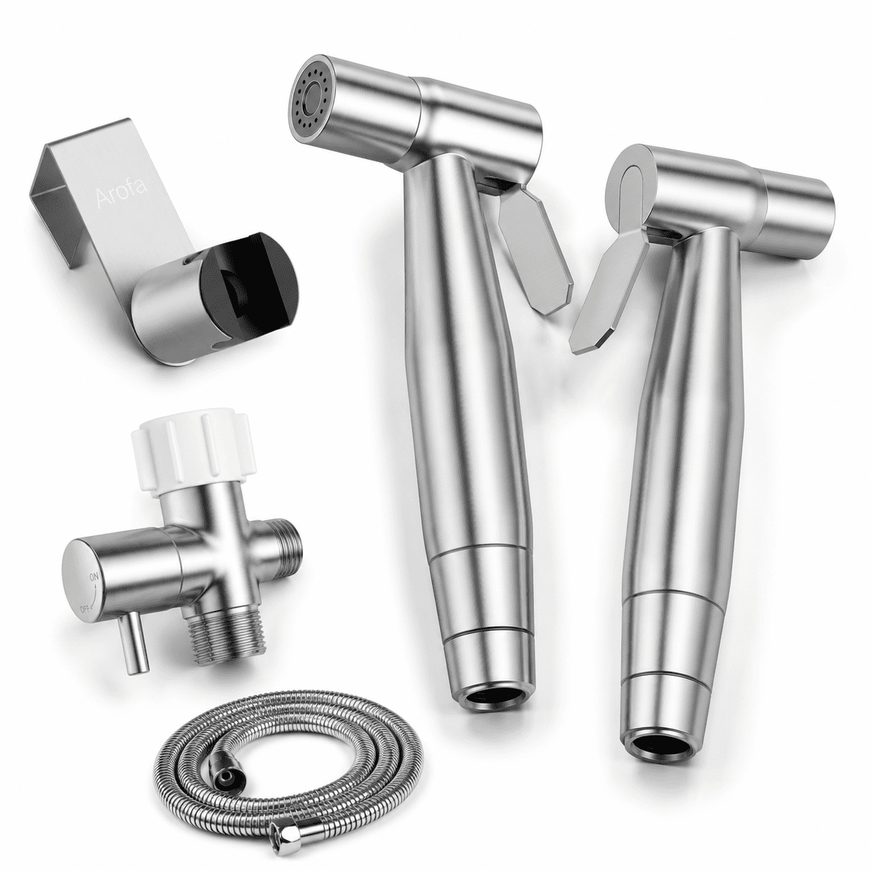 2 Pack Handheld Bidet Sprayer for Toilet, Brushed Nickel, Adjustable ...