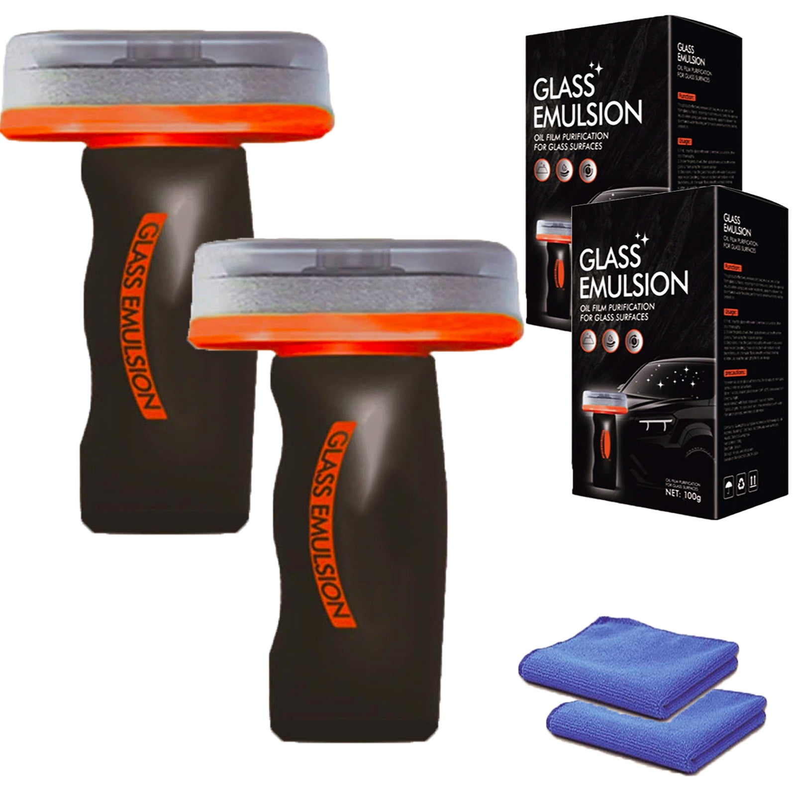2 Pack Handheld Glass Oil-Film Remover, Roll-On Glass Compound with ...