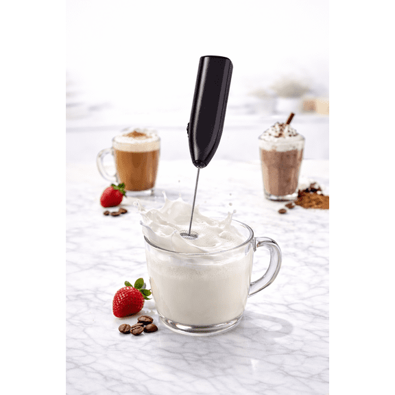 (2-Pack) Handheld Milk Frother Electric Drink Mixer for Coffee, Lattes, Cappuccino, Matcha & Protein Shakes