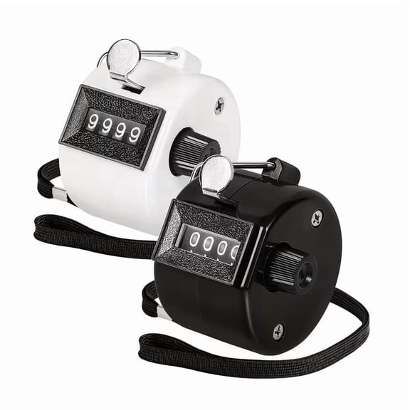2-Pack Handheld Tally Counter 4-Digit Display for Coaches Fishing Golf Scorekeeping