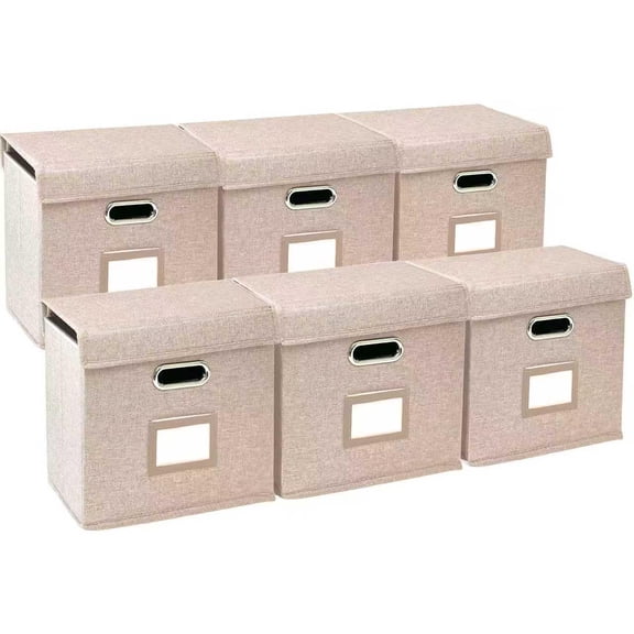 2 Pack Hanging File Folder Box with Lid, Durable Letter Size Filing Storage Box, Sturdy File Holder with Cardboard Support PVC Rails for Office Home Organizer, Green