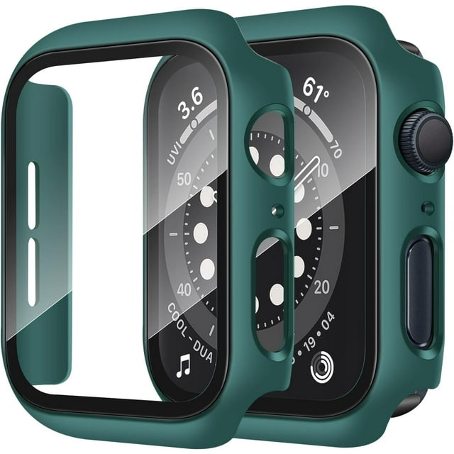 2 Pack Hard Case Compatible with Apple Watch Case Series 8 Series 7