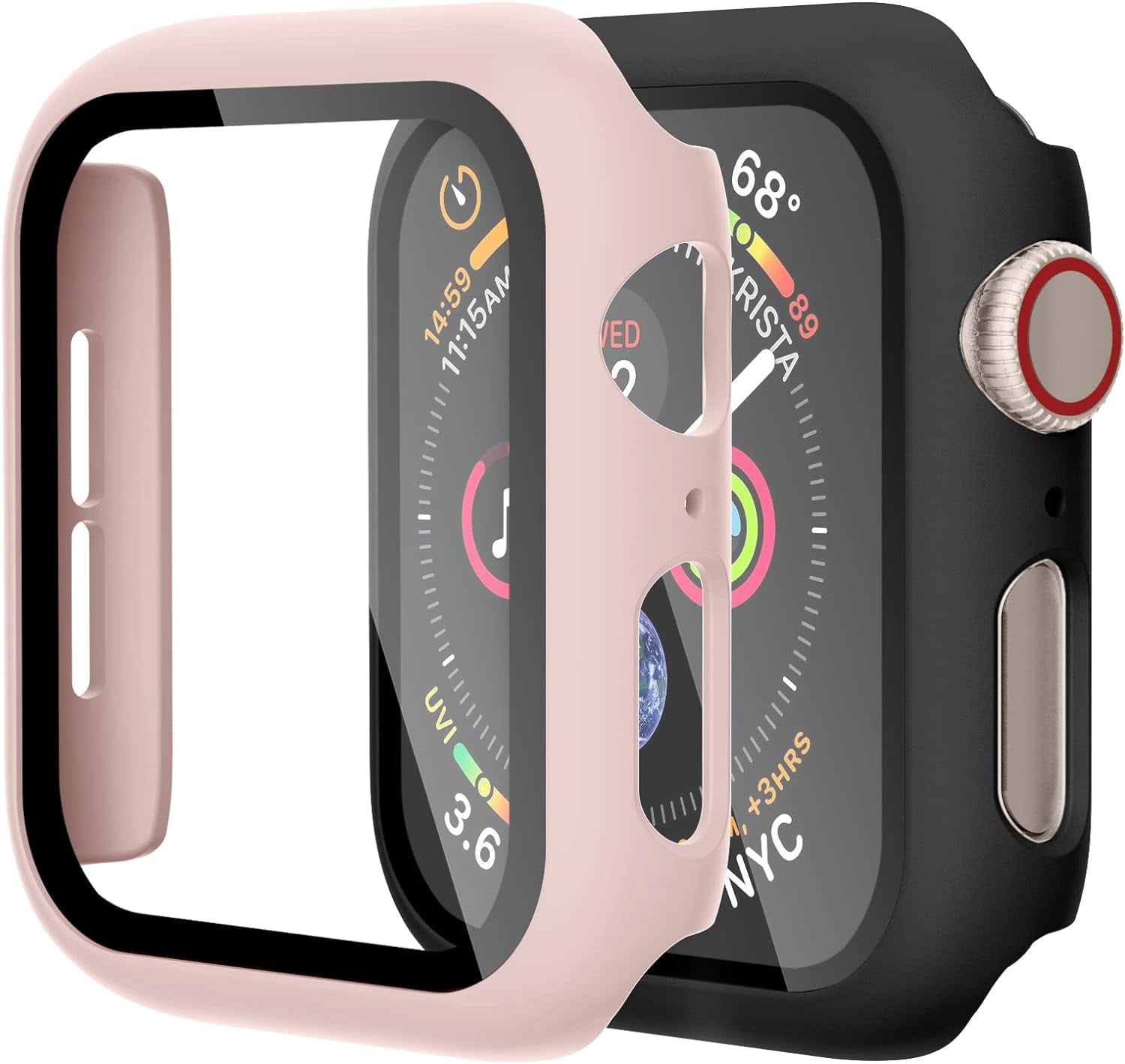 2 Pack Hard PC Case Compatible with Apple Watch Case 38mm, Full ...