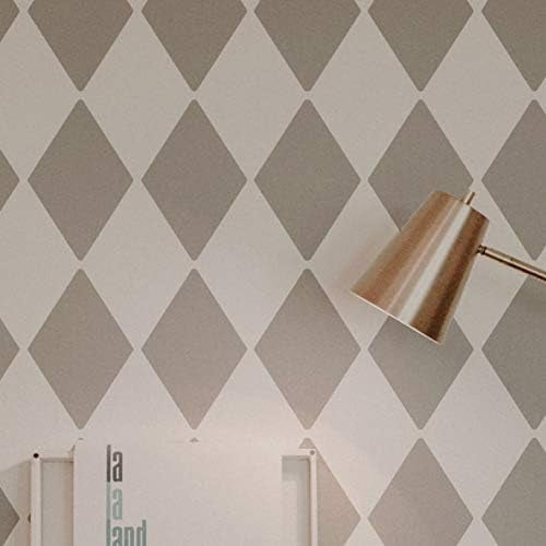 , 2 Pack, Harlequin Pattern, Large Wall Stencil, Modern Wall Stencils for Painting, Stencils For Walls, Diamond Wall Stencils Pattern, for kids room$$Art & Craft