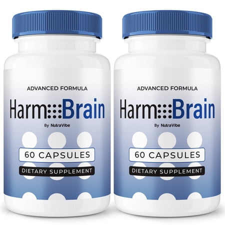 (2 Pack) HarmoBrain – Daily Formula with a Natural Blend to Help Maintain Focus, Memory & Concentration | Clean, Gentle, Easy-to-Swallow Harmo Brain Capsules for Everyday Sharpness (120 Capsules)