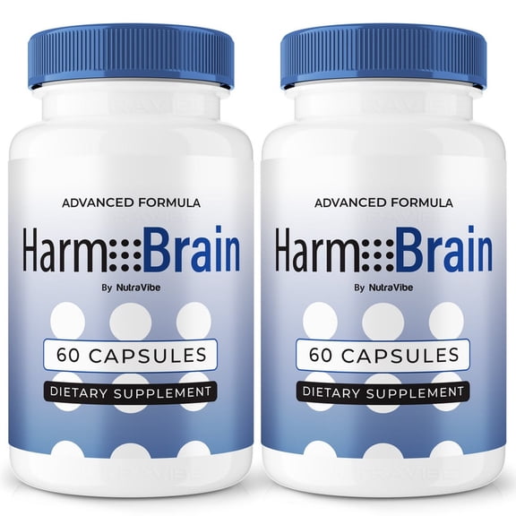 (2 Pack) HarmoBrain – Daily Formula with a Natural Blend to Help Maintain Focus, Memory & Concentration | Clean, Gentle, Easy-to-Swallow Harmo Brain Capsules for Everyday Sharpness (120 Capsules)