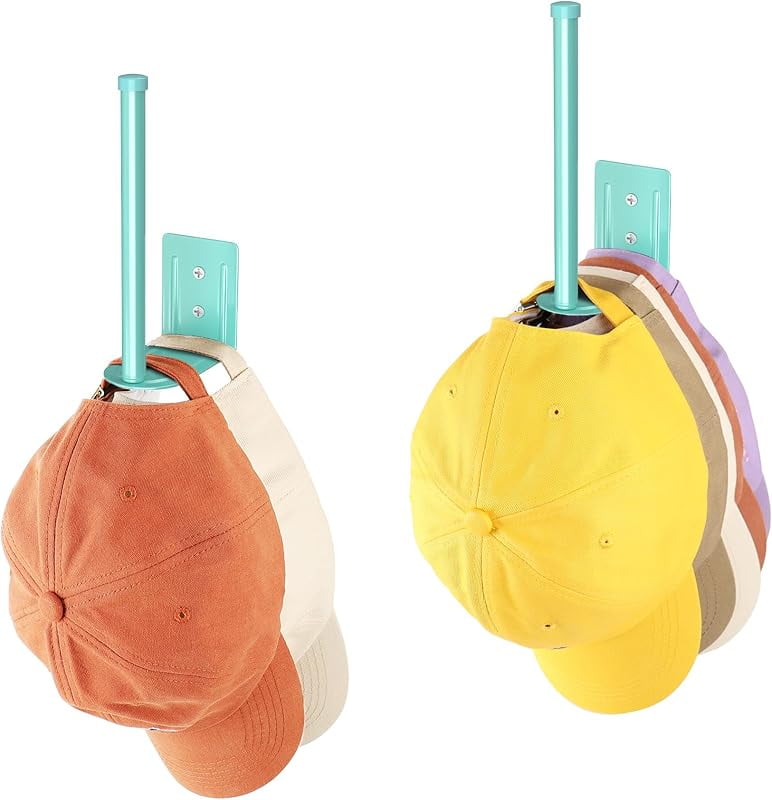 2 Pack Hat Racks for Baseball Caps, Stainless Steel Hat Organizer for ...