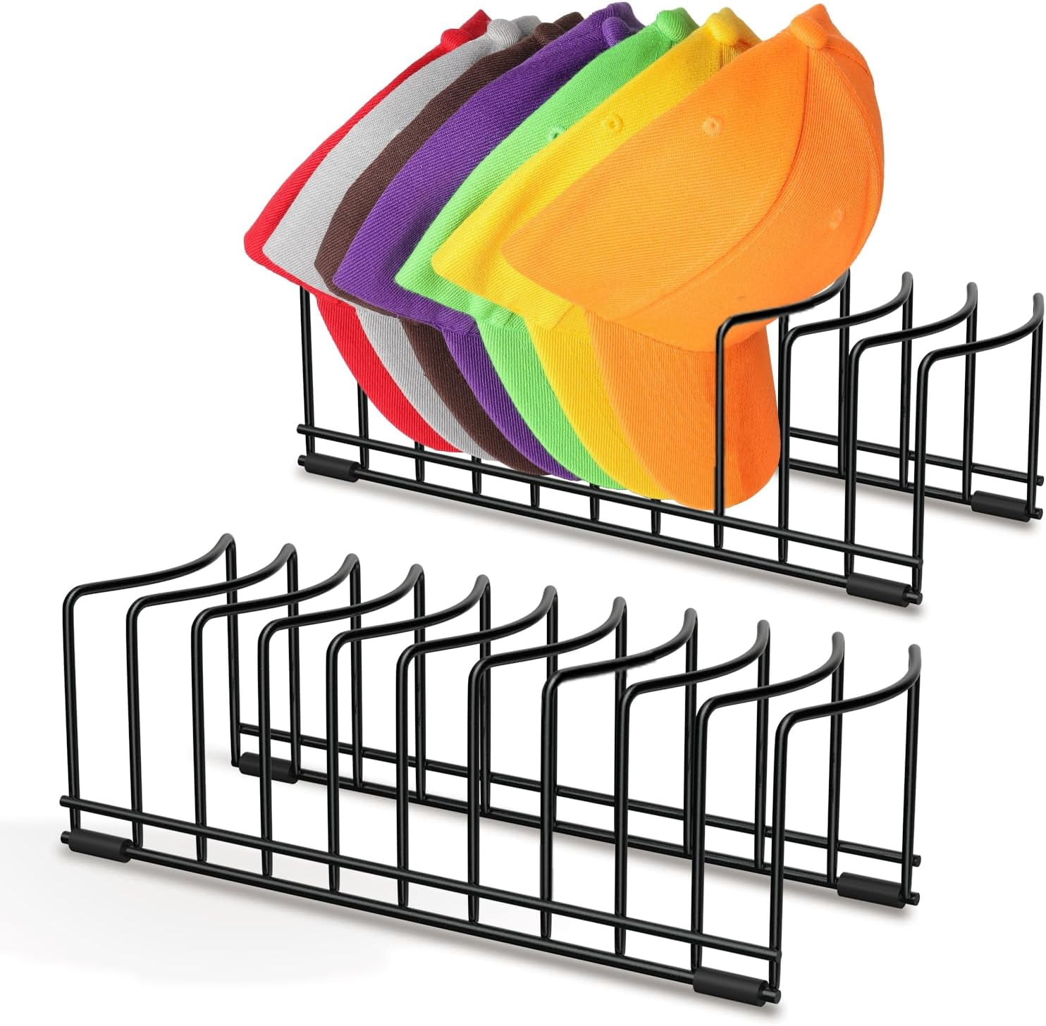 2 Pack Hat Stand for Baseball Caps, Ginyoyo No Install Hat Organizer ...