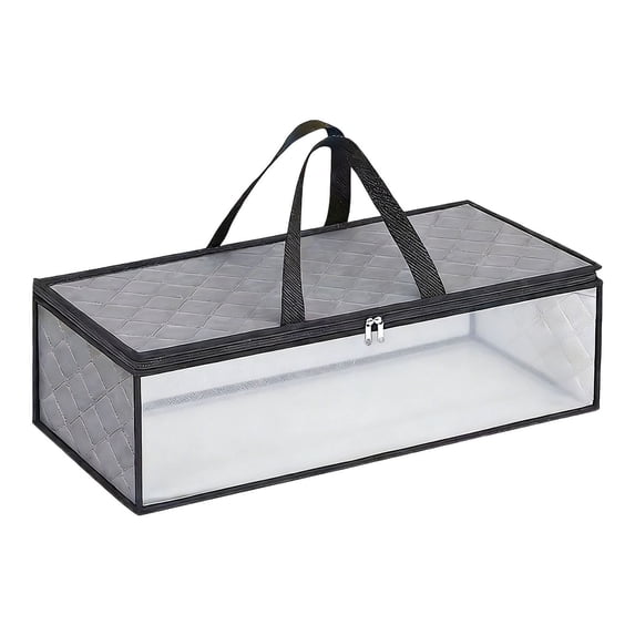 2-Pack Hat Storage Bag for Baseball Caps, Clear Organizer Case with Reinforced Handles, Space Saving Holder Rack for Closet, Protects Headwear from Dust