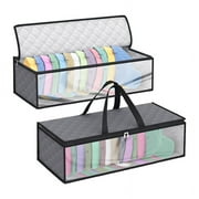 2 Pack Hat Storage Bag for Baseball, Caps Hat Organizer Case Hat Holder Rack with 2 Carry Handles for Closet Moisture