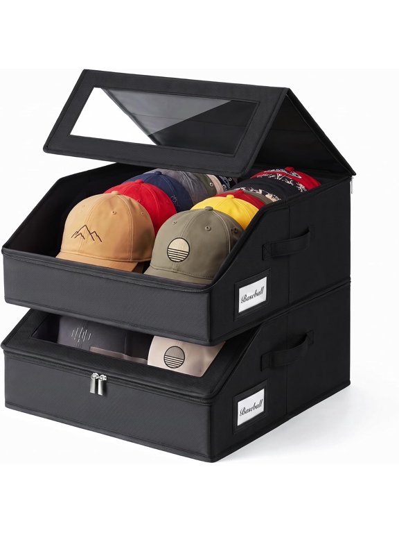 2Pack Hat Storage for Baseball Caps, Holds Up to 48 Caps