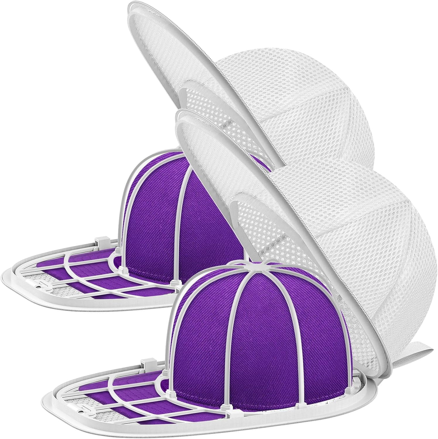 2 Pack Hat Washer for Washing Machine, Cap Washing Protector Holder Fit for Adult and Kid's Ball Caps